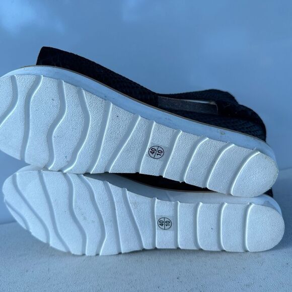 Diba true GangWay Women’s Sandal Black Snake Leather Size 10M Wedge Zip Back - Picture 7 of 8